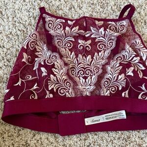 Soma Deep Red Lace Bralette